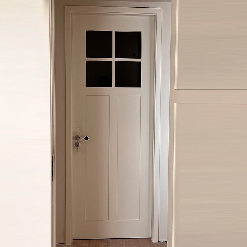 Office Half Glass White Frosted Glass Interior Door factory